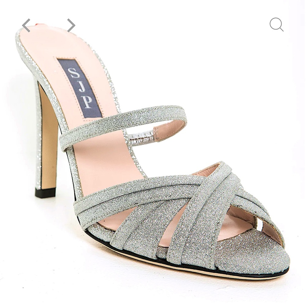 SJP INDULGE Heels in Silver Scintillate